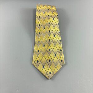 Mondo Seta Gold / Gray Diamonds Men's Tie 4" x 60"